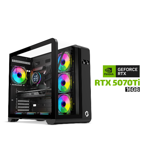 Picture of Gaming PC Intel Ultra 7 265K CPU, Asus Z890-P WiFi MotherBoard, 32GB DDR5 (6000) RAM, 2TB NVMe Gen-4 SSD, GigaByte RTX 5070 Ti 16GB VGA, 850 Watt GOLD PSU, L360 Liquid Cooler, GameOn Infinity Series Digital Display Screen Case, Windows 11 Pro License