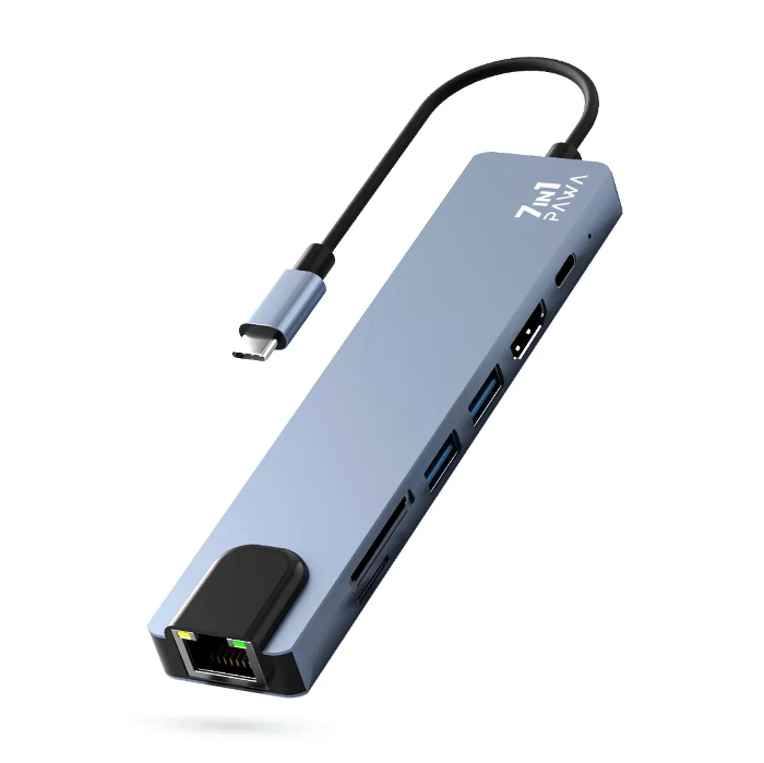صورة موزع USB-C من باوا ٧ في ١ مع منفذ HDMI بدقة 4K