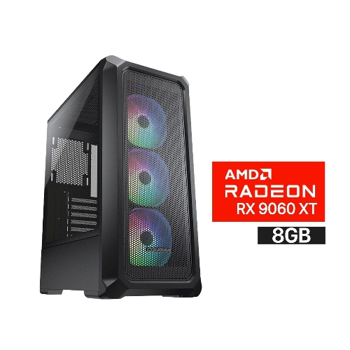 Picture of Gaming PC i5-14400F Processor, ASUS B760 D5 Motherboard, 16GB RAM DDR5 (6000), 1TB SSD NVME, RX 9060 XT 8GB VG, 750 WATT PSU, Cougar Archon 2 Mesh RGB Mid Tower Case, 3x Pre-Installed RGB Fans ,USB Wi-Fi + Bluetooth Adapter, Windows 11 Pro (License)