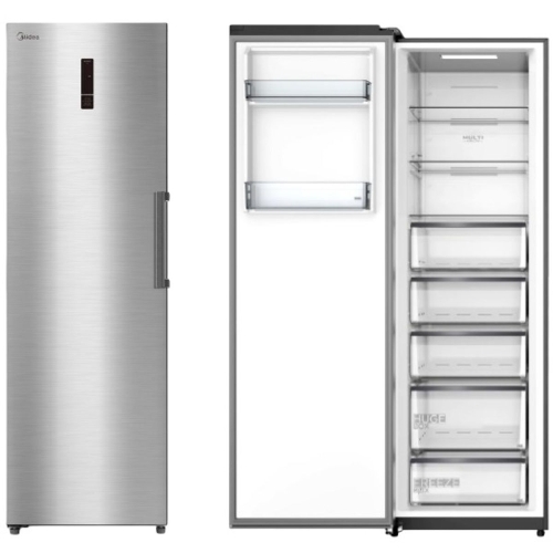 Show details for Midea Upright Freezer Refrigerator 385 Liters 13.6 CFT, Bru Steel - MDRU385FEE46AE