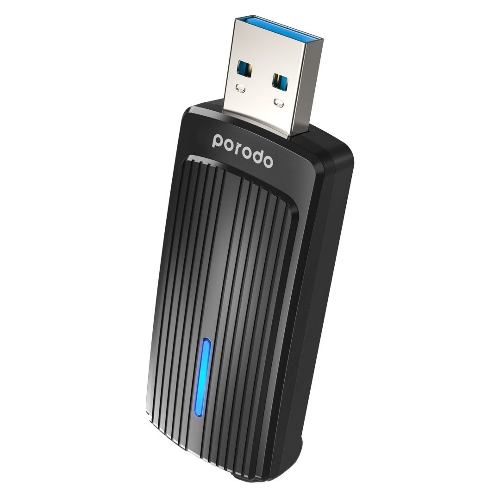 Picture of Porodo Dual Band WiFi Adapter Integrated Antenna High-Speed USB 3.0 - Black