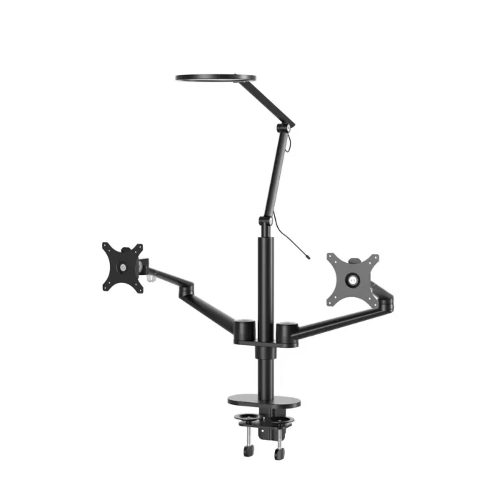 Picture of Dual Monitor Stand With Lamp (Ol-2lt)