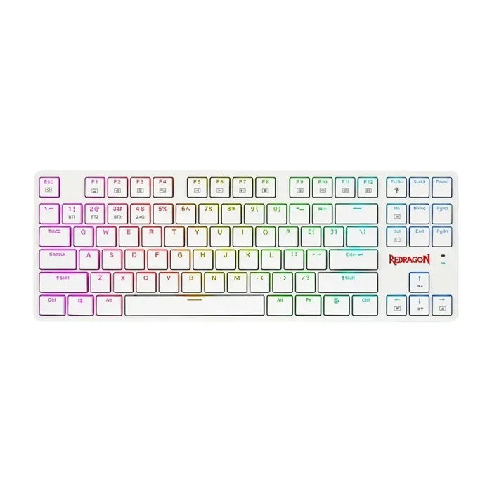 صورة لوحة مفاتيح الألعاب الميكانيكية Redragon Anubis K539 Wireless RGB TKL - أبيض