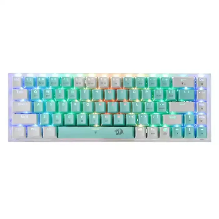 صورة لوحة مفاتيح الألعاب REDRAGON CASTOR PRO السلكية/2.4G/BT، 68 مفتاحًا - K631RGB-PRO-GW