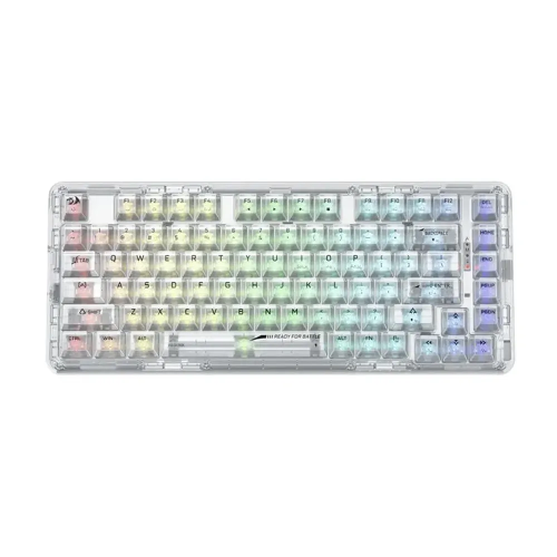 صورة لوحة مفاتيح ميكانيكية Redragon K649 ELF PRO 78% بثلاثة أوضاع RGB - شفافة