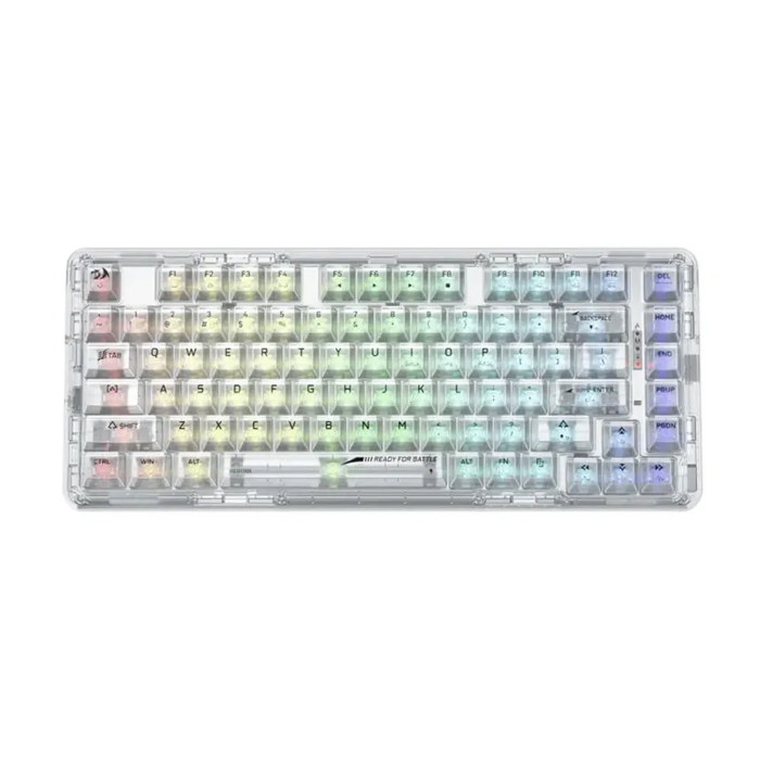 صورة لوحة مفاتيح ميكانيكية Redragon K649 ELF PRO 78% بثلاثة أوضاع RGB - شفافة