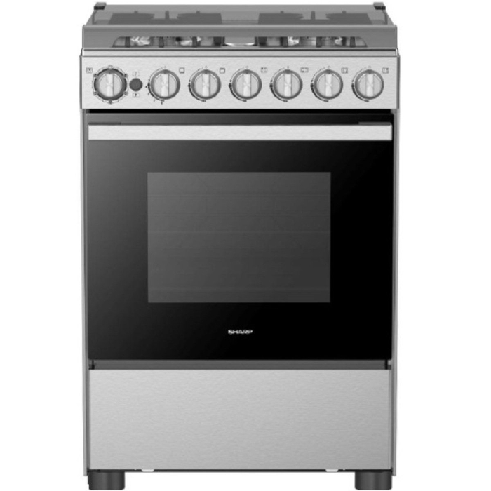 Picture of Sharp Gas Cooker 60x60cm 4 Burners, Stainless Steel - GN-SM6057B-SS3