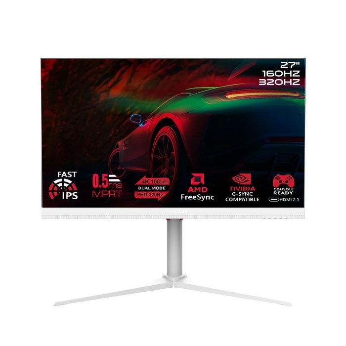 Picture of GameOn Switch X Series 27" IPS Dual Mode (4K 160Hz & FHD 320Hz) 0.5ms HDMI 2.1, With AMD FreeSync & Nvidia G-Sync Compatible - White
