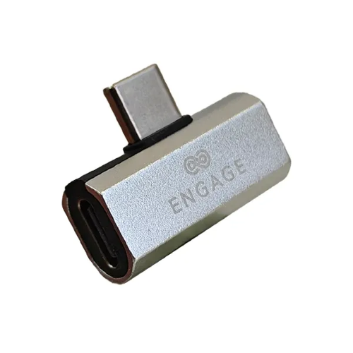 Picture of ENGAGE USB-C TO DUAL USB-C ADAPTER (CHARGE + AUDIO) (SILVER)(8954526522393)