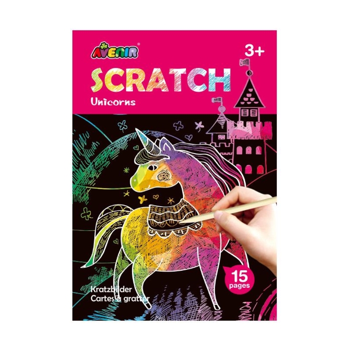Picture of AVENIR Create cute animals by scratching and add pipe-cleaners to create a 3D scene!Content15 scratch pages and a wooden stylus. ( CH191602 )