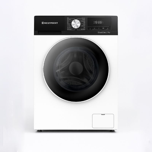 Picture of Westpoint Front Loading Washing Machine 9KG, 1400 RPM, 16 Programs, Inverter Motor, White - WPWMT-914A25.D