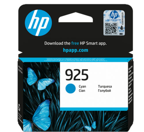 Show details for HP 925 Cyan Original Ink Cartridge - 400 Pages / Cyan / Ink Cartridge