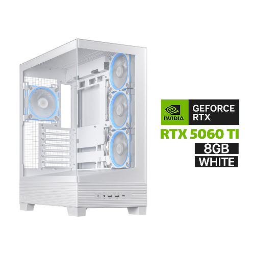 Picture of Gaming PC RYZEN 5-9600X Processor, Asus Prime B850M-K Motherboard, 16GB RAM DDR5, 1TB SSD NVMe, ASUS DUAL RTX 5060 TI 8GB VGA White, 850 WATT PSU, L240 Liquid Cooler, Asus A31 Plus Mid Tower Case, USB Wi-Fi Adapter, Windows 11 Pro License