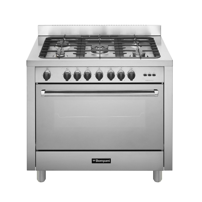 Picture of Bompani Gas Cooker 100X60, 5 Burners Stainless Steel - BO693SK/L