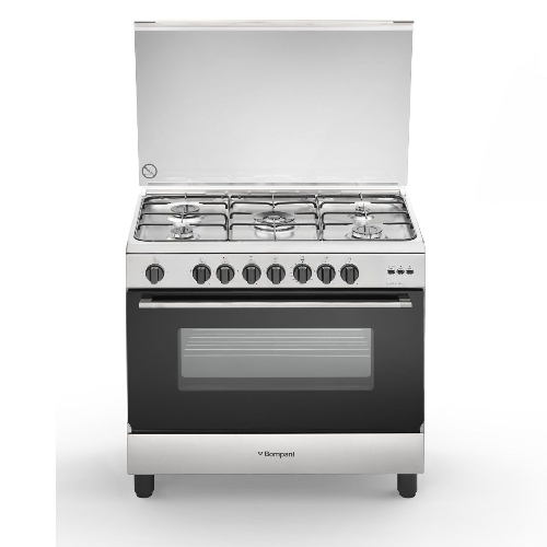 Picture of Bompani Gas Cooker 90X60, 5 Burners, Stainless Steel - BO693MH/L