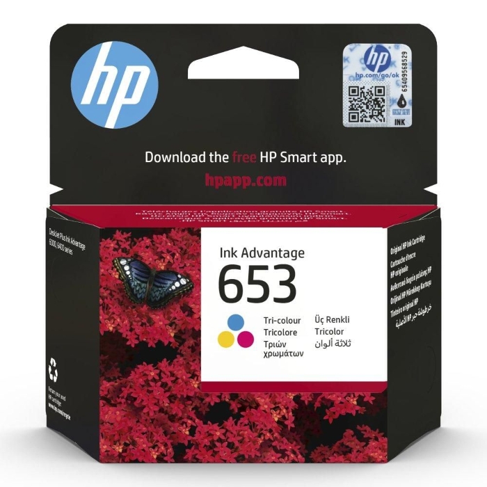 صورة خرطوشة حبر HP 653 ثلاثية الألوان