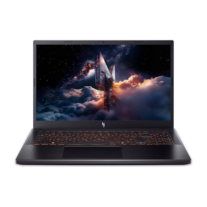 صورة معالج لابتوب ألعاب Acer Nitro V 15 بمعالج i9-13900H، ذاكرة 16GB رام، قرص NVMe SSD بسعة 512GB، بطاقة GeForce RTX 5050 بسعة 8GB، شاشة 15.6" FHD IPS 165Hz، لوحة مفاتيح خلفية الإضاءة الخلفية، Windows 11 Pro (رخصة)، Obsidian Black | نيوهامبشاير. QZ7EM.001