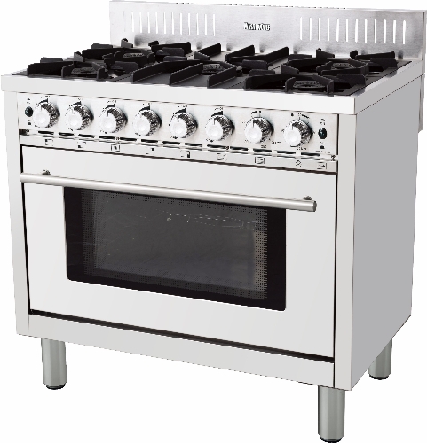 Show details for Master Chef 90x60 Heavy Duty Gas Cooker with Thermostat, Rotisserie, and Full Safety Features – Stainless Steel