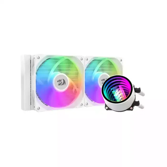 Picture of Redragon Ccw-3011 Argb Liquid Cpu Cooler, 240mm Radiator, 2x 120mm Fans With Pwm Control - White