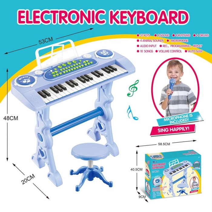 Picture of LIJIA 37 Keys Blue Electronic Piano Set ( 328-03A )