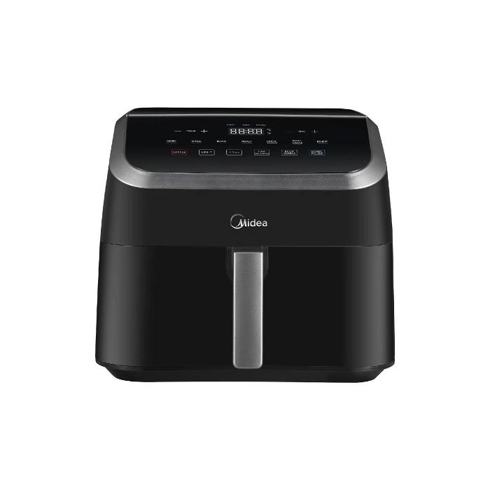 صورة مقلاة هوائية ميديا وايد ماكس رقمية تعمل باللمس سعة 9 لتر مع نافذة شفافة - أسود