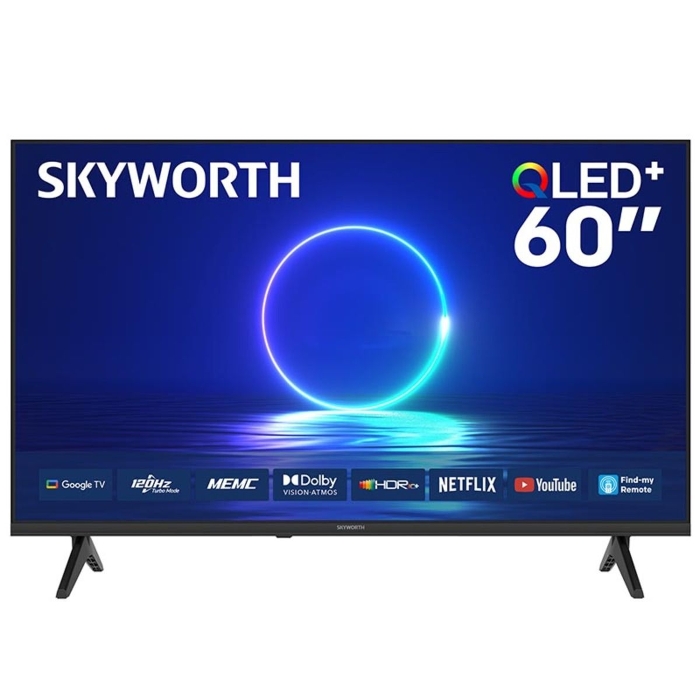 صورة تلفزيون Skyworth الذكي QLED UHD4K بنظام أندرويد مقاس 60 بوصة
