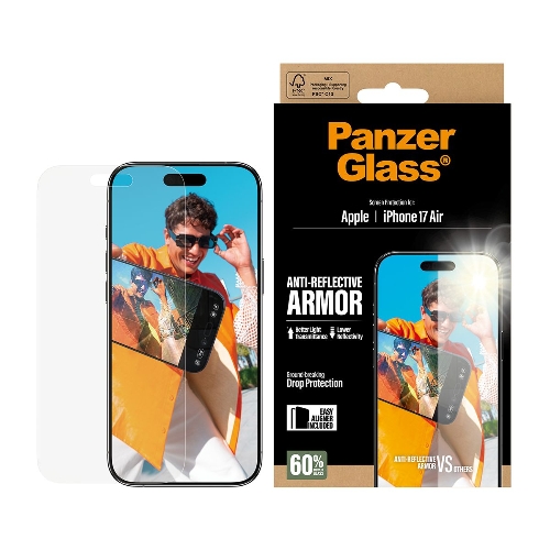 Picture of PanzerGlass® Anti-Reflective Armor Screen Protector iPhone Air w. EasyAligner