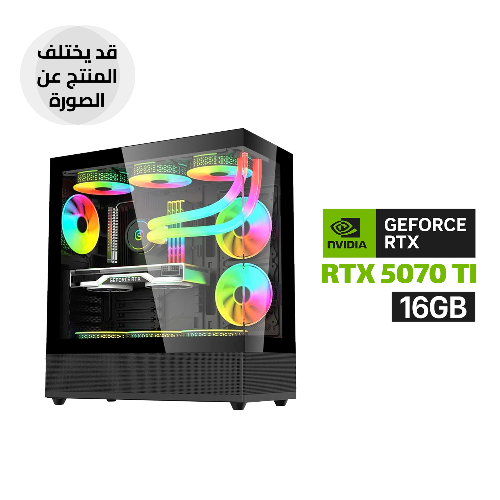 Picture of Gaming PC – AMD Ryzen 7 9700X, MSI B650 Gaming Plus WiFi, 32GB DDR5 6000, 2TB NVMe SSD, RTX 5070 Ti 16GB, 850W Gold PSU, L360 Liquid Cooler, Acer V930B Case with 6 RGB Fans, Windows 11 Pro