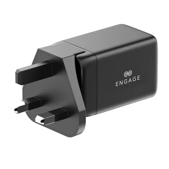 Picture of ENGAGE DUAL PORT 48W POWER ADAPTER WITH INTERCHANGEABLE UK/EU PLUG