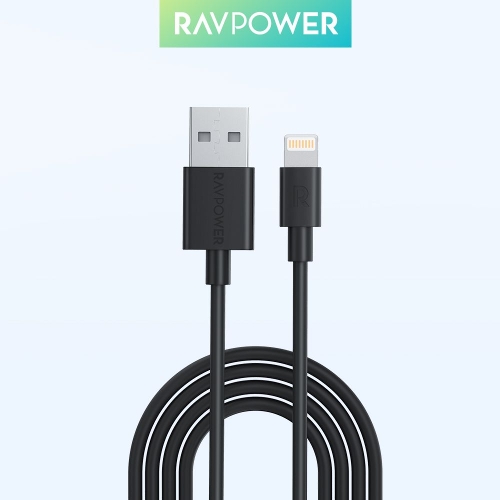 Picture of RAVPower RP-CB1014 USB-A to Lightning Cable 1m C89ConnectorTPE Black Offline 