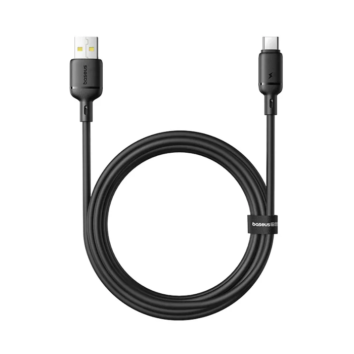 Picture of Baseus Silky Fast Charging Cable USB-A to USB-C 2m - Cluster Black
