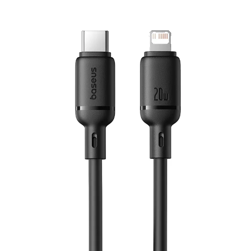 Show details for Baseus Silky Series Fast Charging Cable USB-C to iP 20W 1m - Cluster Black