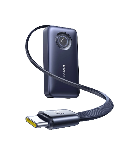 Picture of Baseus EnerCore CR11 Power Bank with Retractable Cable 10000mAh 45W - Cosmic Black