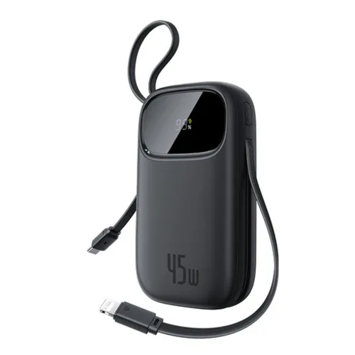 Picture of Baseus EnerFill FC31 Qpow 3 Digital Display Power Bank with USB-C+iP Cables 10000mAh 45W - Cosmic Black