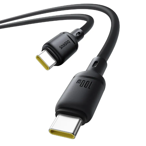 Show details for Baseus Silky Fast Charging Cable USB-C to USB-C 100W 1m - Cluster Black