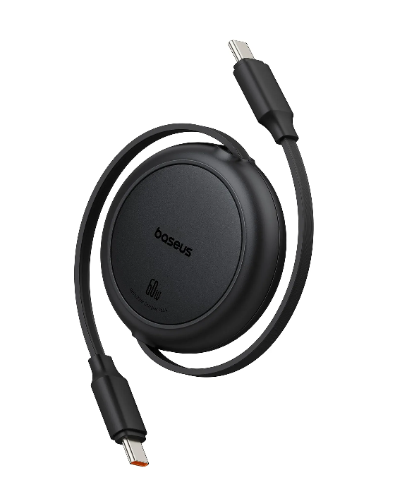 Picture of Baseus Free2Pull Mini Cable USB-C to USB-C 60W 1m - Cluster Black