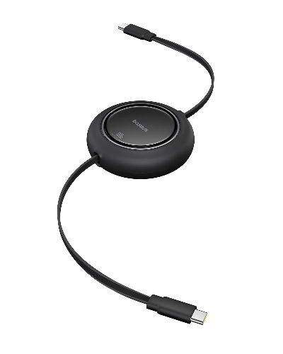 Picture of Baseus Free2Pull Mini Retractable Cable USB-C to USB-C 100W 1.5m - Cluster Black