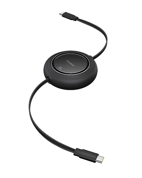Picture of Baseus Free2Pull Mini Retractable Cable USB-C to USB-C 100W 1.5m - Cluster Black
