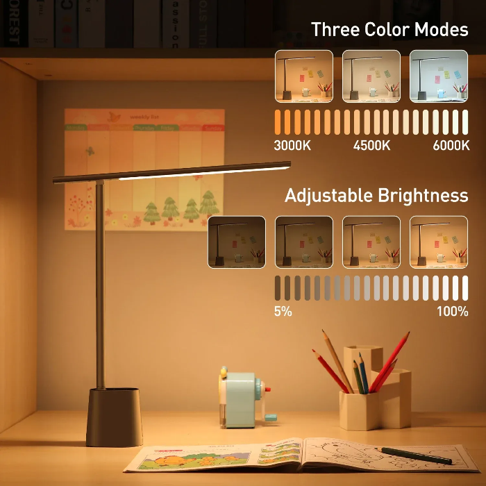 Picture of Baseus Smart Eye Series Rechargable Folding Reading Desk Lamp (Smart Light ) - Dark Gray