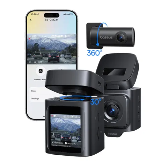 Picture of Baseus PrimeTrip VD1 Dash Cam Front 3K + Rear 1080p - Cosmic Black