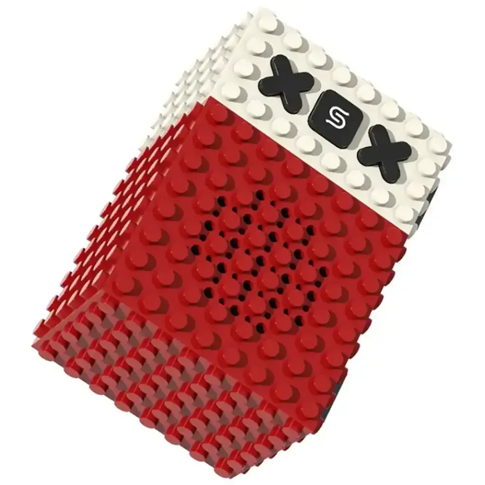 Picture of Porodo Soundtec MiniBlock Portable Stereo Speaker         Red  PDSTDW16RD