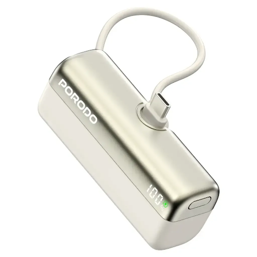 Picture of Porodo Pocket Volt 5000mAh Power Bank    White  PDPBFCH089WH