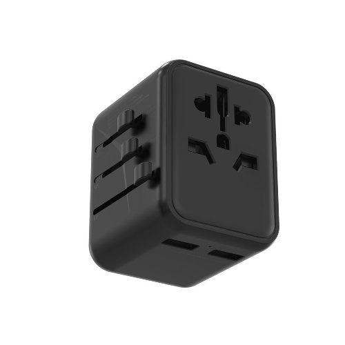 Picture of Porodo Dual USB-A Universal Travel Adapter 2.4A  Black  PD-12WUTA-BK