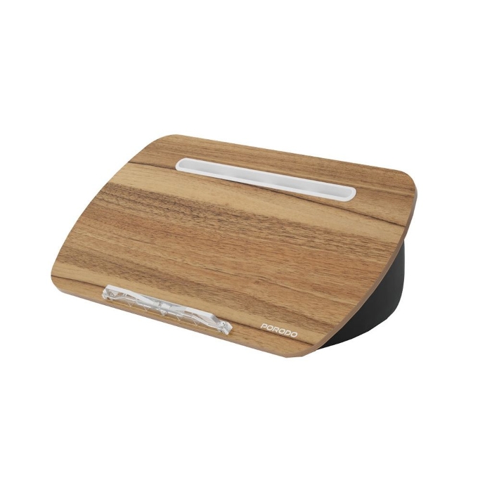 صورة حامل لاب توب بورودو لايف ستايل مع قاعدة وسادة رمادي  PD-LFST008-BU