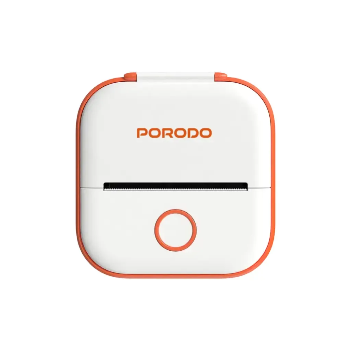 Picture of Porodo Lifestyle Pocket HD Thermal Printer  White/Orange  PD-LFST048-WH