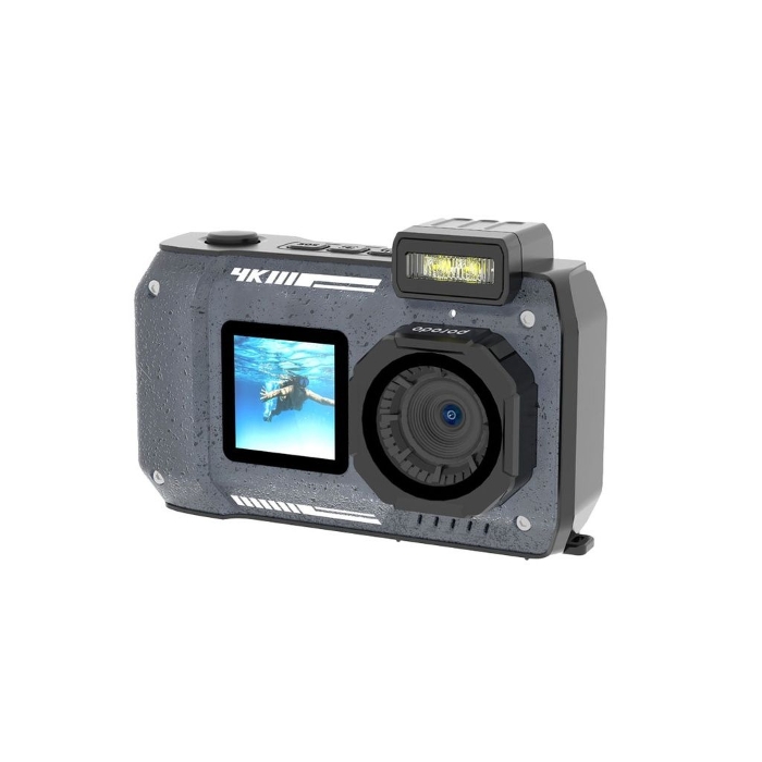 Picture of Porodo Waterproof Digital Camera Dual Screen & 18x Zoom  Black  PD-CAMIP68-BK