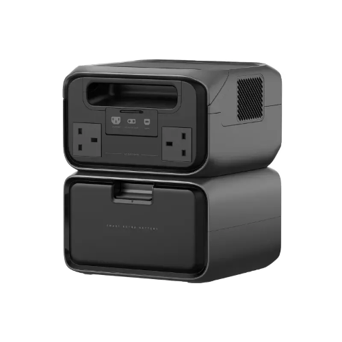 عرض تفاصيل محطة طاقة ريفر 3 بلس المحمولة + بطارية إضافية EB600 (572 واط/ساعة) من ايكو فلو