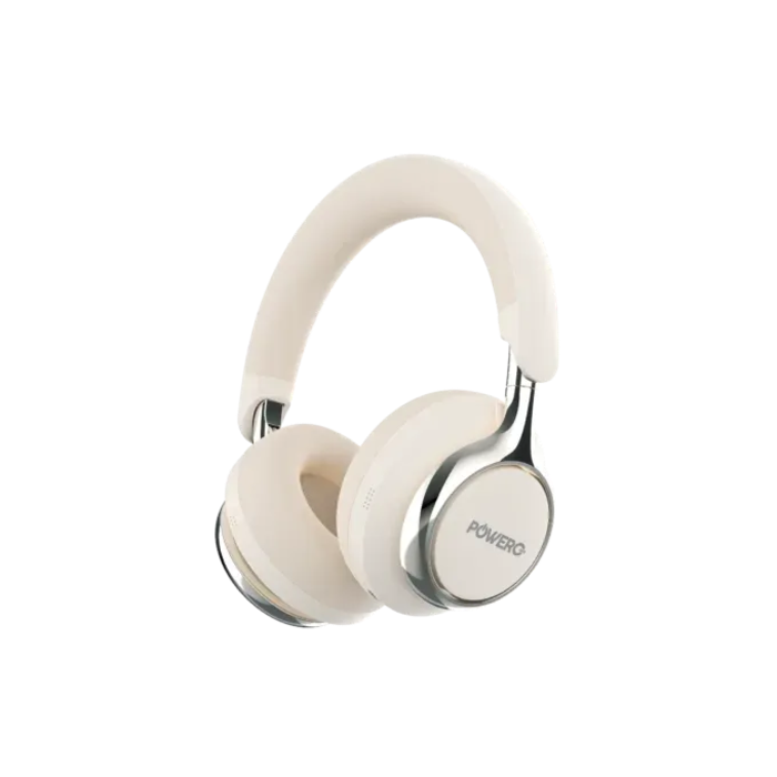 Picture of  PowerO+ Manik ANC Over-ear Headphone. CREAM PR-HFANOK35-CR