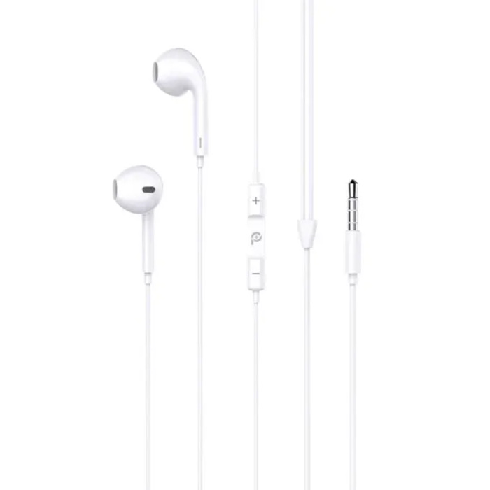 Picture of PowerO+ Wave Pulse Wired Earphone With 3.5mm Connector. WHITE  PR-WPSTEP35