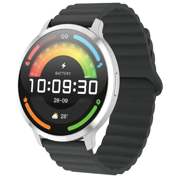 صورة ساعة باورولوجي أورا الذكية شاشة 1.73 بوصة فضي PSWASW1801SL